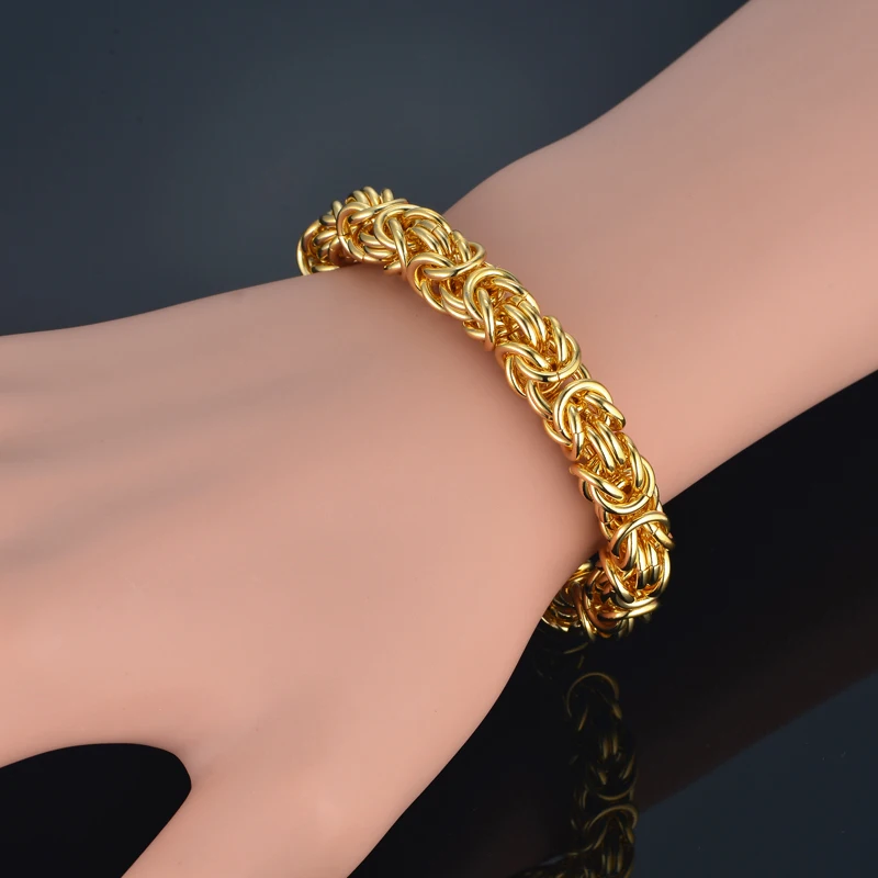 Mens Bracelets 2018 Gold Color 8MM Thick Byzantine Chain Bracelets Bangles Vintage Jewelry Gift, New Box Chain Pulseras
Mens Bracelets 2018 Gold Color 8MM Thick Byzantine Chain Bracelets Bangles Vintage Jewelry Gift, New Box Chain Pulseras