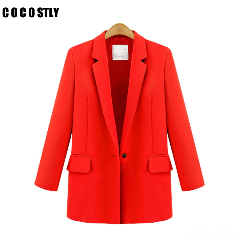 Women's Blazer suit jacket slim waist suits solid color Workwear red suit Blazer Workwear fenimino Office lady coat plus size
Women's Blazer suit jacket slim waist suits solid color Workwear red suit Blazer Workwear fenimino Office lady coat plus size