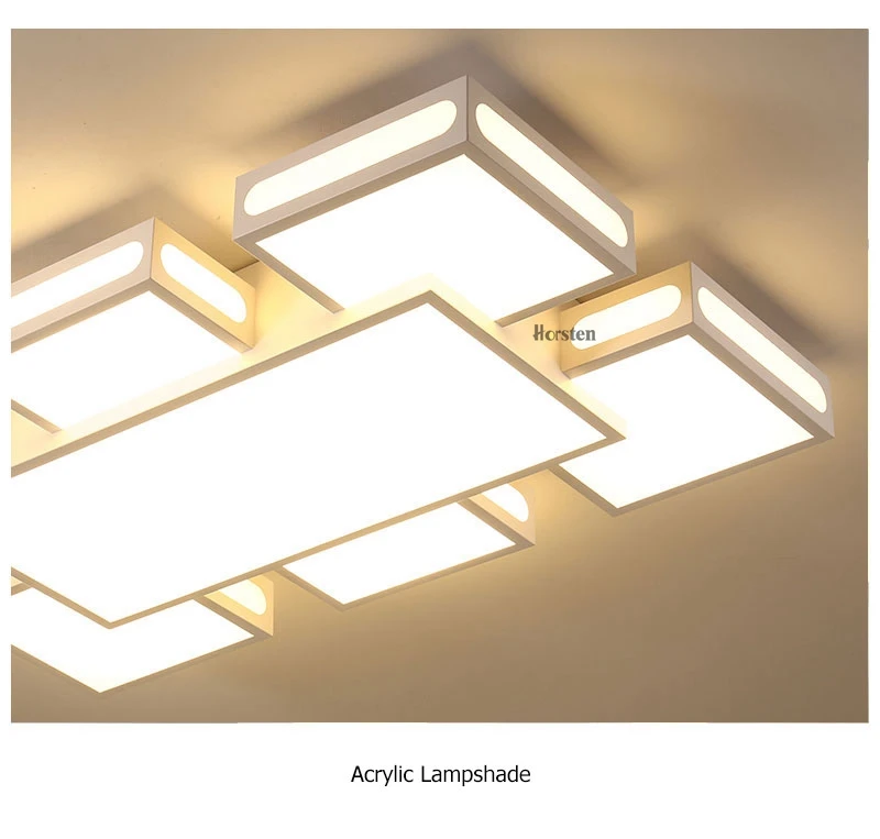 Modern Simple Acrylic LED Ceiling Lights Minimalist Rectangular Ceiling Chandelier Lights Lamp For Living Room Bedroom 220V (14)