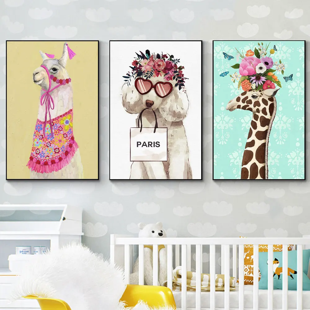 Fashion Dog Giraffe Alpaca Sheep Paintings Wall Art Animal Posters And Prints Vogue Canvas Painting For Living Room Home Decor
Fashion Dog Giraffe Alpaca Sheep Paintings Wall Art Animal Posters And Prints Vogue Canvas Painting For Living Room Home Decor