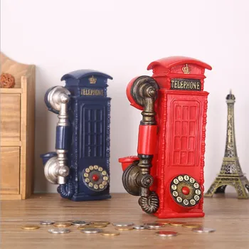 New Telephone Booth Piggy Bank Money Box Child Deposit Bank Creative Retro Resin Crafts Home Decorations Gift
New Telephone Booth Piggy Bank Money Box Child Deposit Bank Creative Retro Resin Crafts Home Decorations Gift