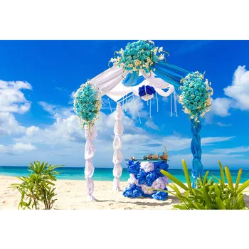 Blue and White Theme Beach Wedding Party Photo Booth Background Printed Arch Pavilion Flowers Summer Scenic Photography Backdrop
Blue and White Theme Beach Wedding Party Photo Booth Background Printed Arch Pavilion Flowers Summer Scenic Photography Backdrop