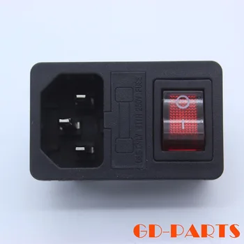 1PC IEC320 C14 Snap-in Power Cord Inlet Power Socket Receptacle With Fuse Holder ON OFF Red Light Rocker Switch RoHS 250V 10A CE
1PC IEC320 C14 Snap-in Power Cord Inlet Power Socket Receptacle With Fuse Holder ON OFF Red Light Rocker Switch RoHS 250V 10A CE