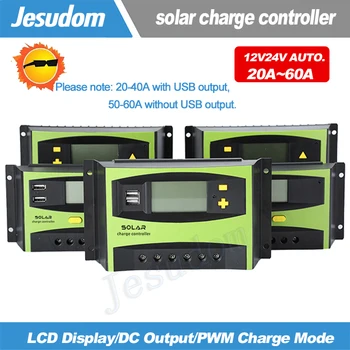12V 24V 60A 50A 40A 30A 20A Solar Controller with LCD Function Dual USB 5VDC Output Solar Panel Battery Charge Regulator
12V 24V 60A 50A 40A 30A 20A Solar Controller with LCD Function Dual USB 5VDC Output Solar Panel Battery Charge Regulator
