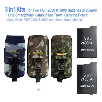 Game accessories for Two PSP Batteries ( 2400 mAh ) + One PSP Camouflage Travel Carrying Pouch, Bag For All SONY PSP-2000,3000
Game accessories for Two PSP Batteries ( 2400 mAh ) + One PSP Camouflage Travel Carrying Pouch, Bag For All SONY PSP-2000,3000