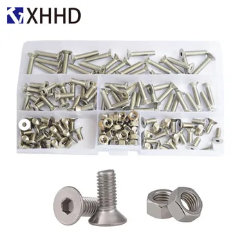 Hex Flat Socket Head Cap Screw Metric Thread Countersunk Hexagon Allen Bolt Nut Set Assortment Kit Box 304 Stainless Steel M5
Hex Flat Socket Head Cap Screw Metric Thread Countersunk Hexagon Allen Bolt Nut Set Assortment Kit Box 304 Stainless Steel M5