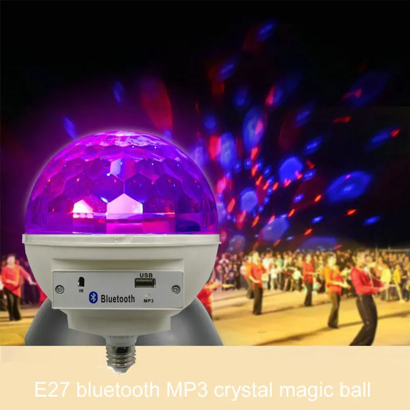E27 LED Music Crystal Magic Effect Ball Light RGB Lamp Mp3 Bluetooth Music Led Stage Light AC110-240V 6W Disco Dj Stage Light
E27 LED Music Crystal Magic Effect Ball Light RGB Lamp Mp3 Bluetooth Music Led Stage Light AC110-240V 6W Disco Dj Stage Light