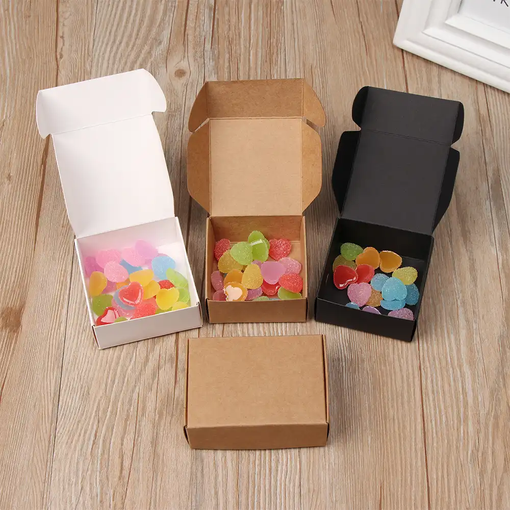 10pcs kraft paper box wrapping candy storage card