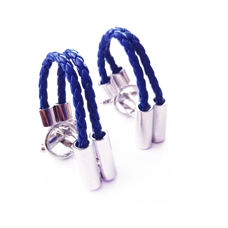 DY High quality three color black brown blue double skin leather Cufflinks Stainless steel cords combined with French shirt cuff
DY High quality three color black brown blue double skin leather Cufflinks Stainless steel cords combined with French shirt cuff