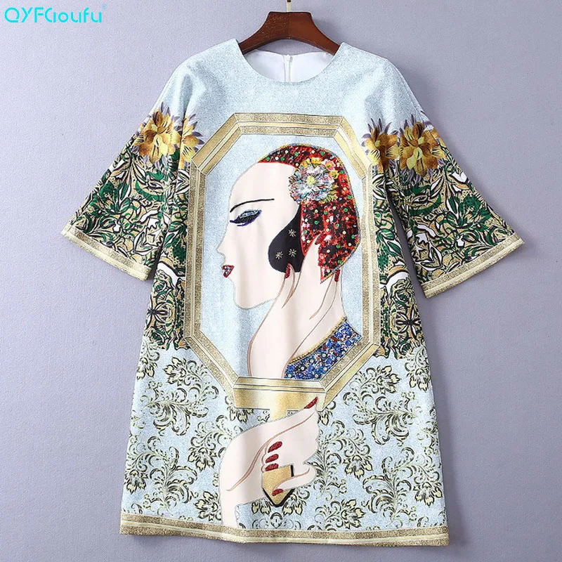QYFCIOUFU New Fashion 2019 Summer Loose Dress Women Short Sleeve Cartoon Print Runway Dress Rhinestone Short Dresses
QYFCIOUFU New Fashion 2019 Summer Loose Dress Women Short Sleeve Cartoon Print Runway Dress Rhinestone Short Dresses