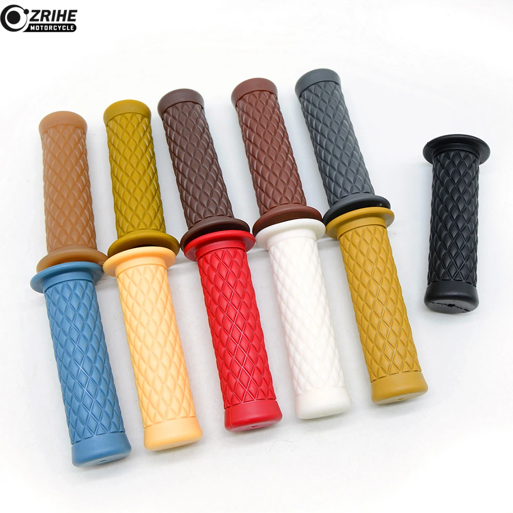 7/8" 22MM Retro Motorcycle Handlebar Grips Sportster Cafe Racer Handle Bar Grips for kawasaki KLR250 KLR650 KLX110 Ninja 300