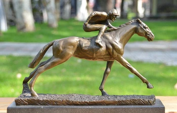 Art Deco Sculpture Horse Racing Bronze Statue 
Art Deco Sculpture Horse Racing Bronze Statue