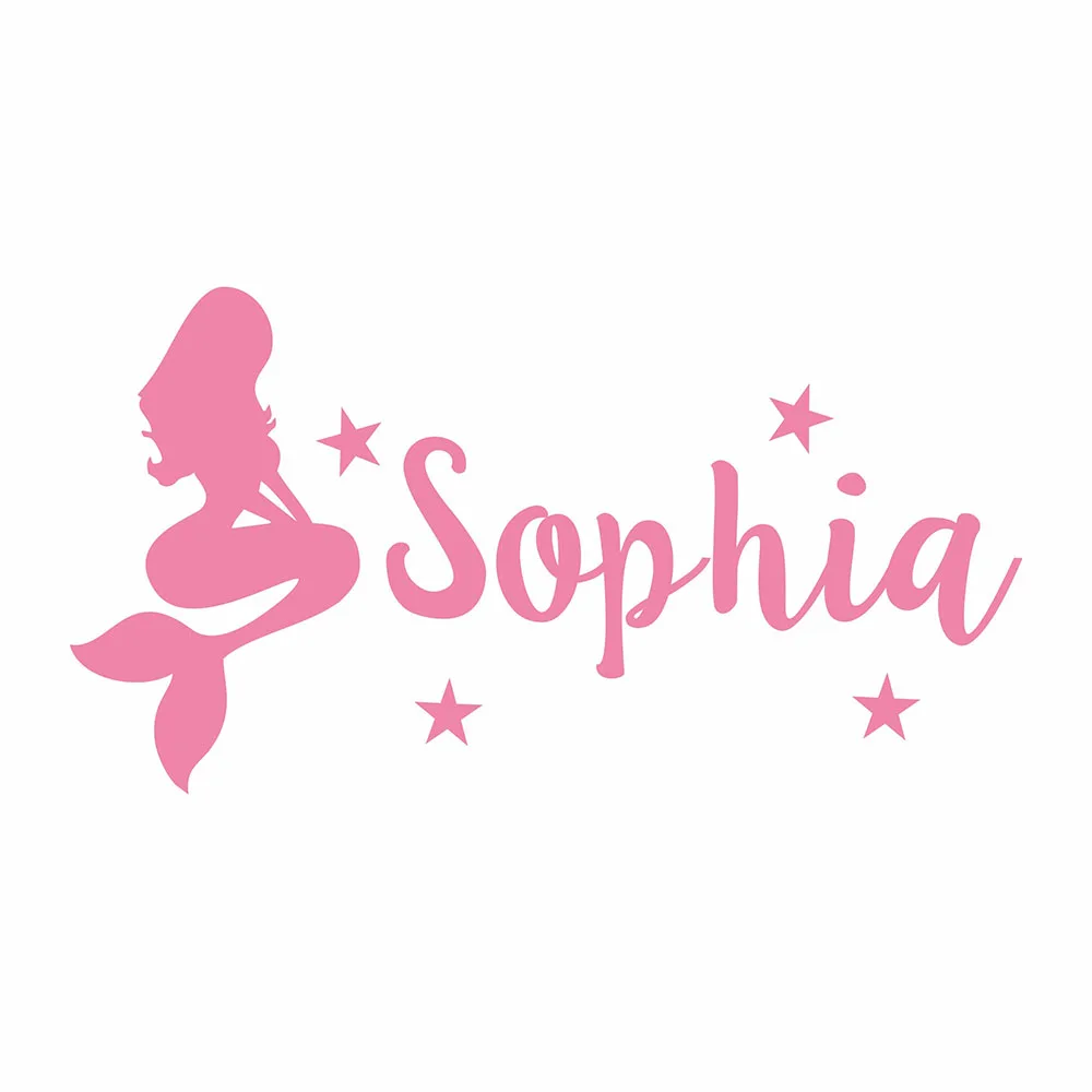 Personalised Name Mermaid Wall Sticker Kids Bedroom Custom Vinyl Art Girls Decals for Baby Nursery Girl Home Wall Decor D249
Personalised Name Mermaid Wall Sticker Kids Bedroom Custom Vinyl Art Girls Decals for Baby Nursery Girl Home Wall Decor D249