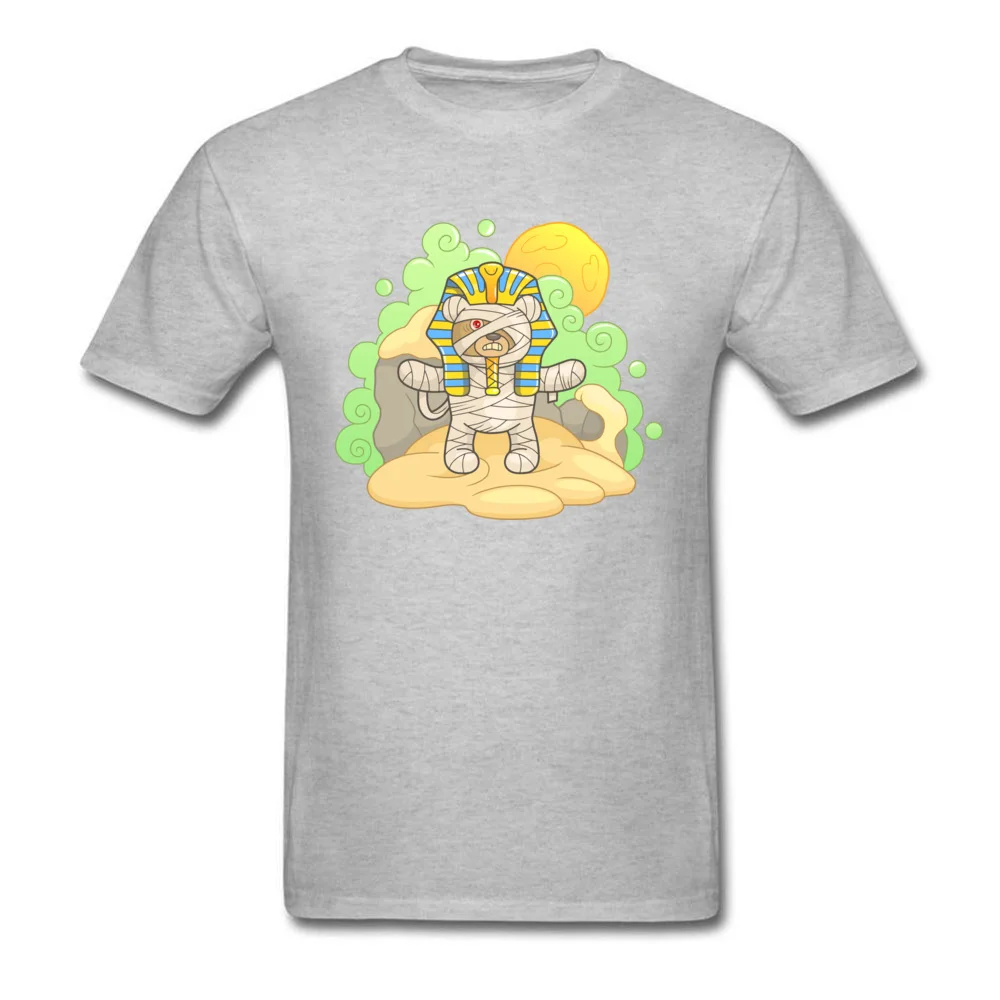 Mummy teddy bear Normal Summer Fall 100% Cotton O-Neck Men Tops Shirt Funny Tops Tees Graphic Short Sleeve Tshirts Mummy teddy bear grey
