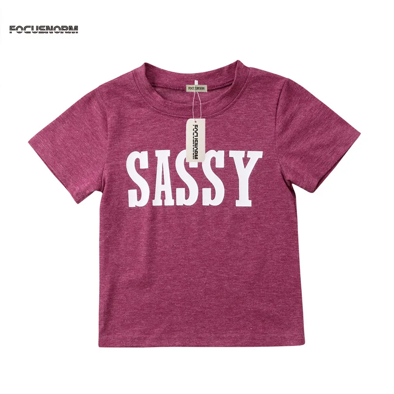 Toddler Newborn Baby Boy Girl Clothes SASSY Printed Short Sleeve T-shirt Tops Cotton Kids Boy t shirt Tee 0-4Y
Toddler Newborn Baby Boy Girl Clothes SASSY Printed Short Sleeve T-shirt Tops Cotton Kids Boy t shirt Tee 0-4Y