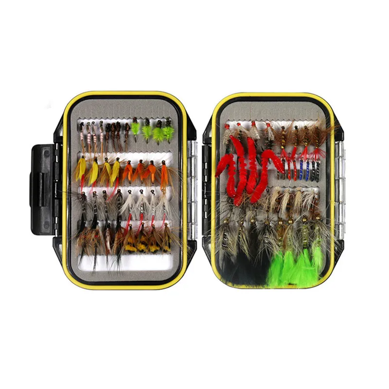72pcs/box Fly Fishing Lure Assorted Flies Kit Feather Bait include Dry and Wet Flies, Nymphs, Streamers, Terrestrials
72pcs/box Fly Fishing Lure Assorted Flies Kit Feather Bait include Dry and Wet Flies, Nymphs, Streamers, Terrestrials