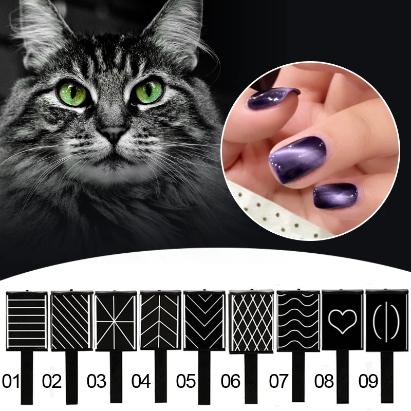 YWK 9 Pcs/set Cat Eye Magnet Pen Nail Art Equipment Polish Gel Drawing Vertical 3D Magnet Stick Cat Eye Nail Manicure Tool
YWK 9 Pcs/set Cat Eye Magnet Pen Nail Art Equipment Polish Gel Drawing Vertical 3D Magnet Stick Cat Eye Nail Manicure Tool