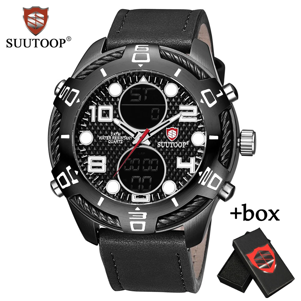 Men Watch Waterproof Fashion Men's Led Genuine Leather Analog Quartz Watch Sports Business Digital Watches Relogio masculino
Men Watch Waterproof Fashion Men's Led Genuine Leather Analog Quartz Watch Sports Business Digital Watches Relogio masculino