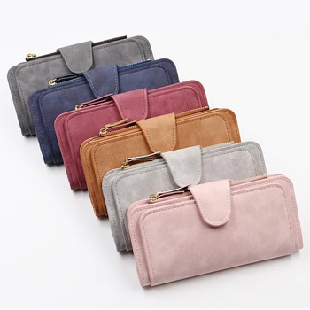 Fashion Frosted PU Leather Women Wallets Long Purses Card Package Zipper Multifunctional Folded multi-layered Wallet Ladies
Fashion Frosted PU Leather Women Wallets Long Purses Card Package Zipper Multifunctional Folded multi-layered Wallet Ladies