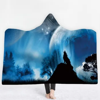 3D Digital Printing Wolf Series Hooded Blankets Thick Simple Wearable Hat Blanket Kids Adults Portable Throw 130x150cm/150x200cm
3D Digital Printing Wolf Series Hooded Blankets Thick Simple Wearable Hat Blanket Kids Adults Portable Throw 130x150cm/150x200cm
