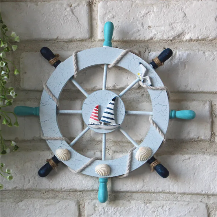 Waliicorners decorative ornaments wall hangings 28cm wooden rudder helmsman handmade wood crafts mini helmsman home decorations 32 HTB1DgKda3KG3KVjSZFLq6yMvXXa3
