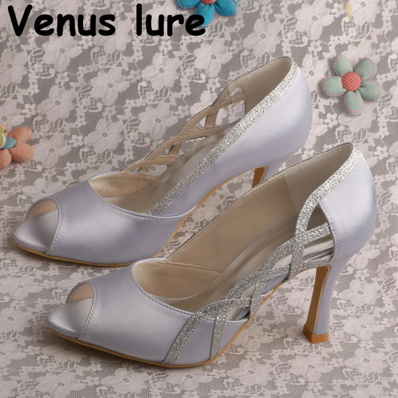 Cut out High Heel Shoes Womens Wedding Silver Satin Brand Name Peep Toe Prom Party Pumps
Cut out High Heel Shoes Womens Wedding Silver Satin Brand Name Peep Toe Prom Party Pumps