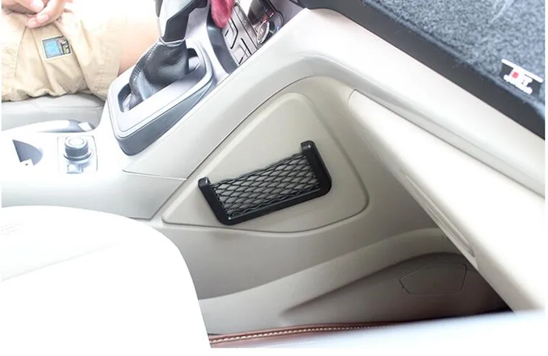 Car styling 3M double-sided adhesive tape Multifunction elastic net for Benz key cover usb w205 w211 w213 smart w163 accessories |