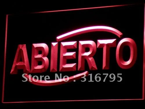 i535 ABIERTO Food Cafe Restaurant NEW LED Neon Light Signs On/Off Swtich 20+ Colors 5 Sizes | Дом и сад