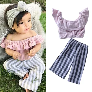 Girl Clothing Tops Cute Stripe Wide Leg Pants Outfits Clothes 2Pcs Kids Child Baby Girls Off Shoulder Striped
Girl Clothing Tops Cute Stripe Wide Leg Pants Outfits Clothes 2Pcs Kids Child Baby Girls Off Shoulder Striped
