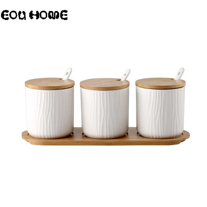 Bamboo Cover Spice Jar Matte Round Ceramic Seasoning Jars Multipurpose Household Salt Sugar MSG Storage Cans Kitchen Accessories
Bamboo Cover Spice Jar Matte Round Ceramic Seasoning Jars Multipurpose Household Salt Sugar MSG Storage Cans Kitchen Accessories