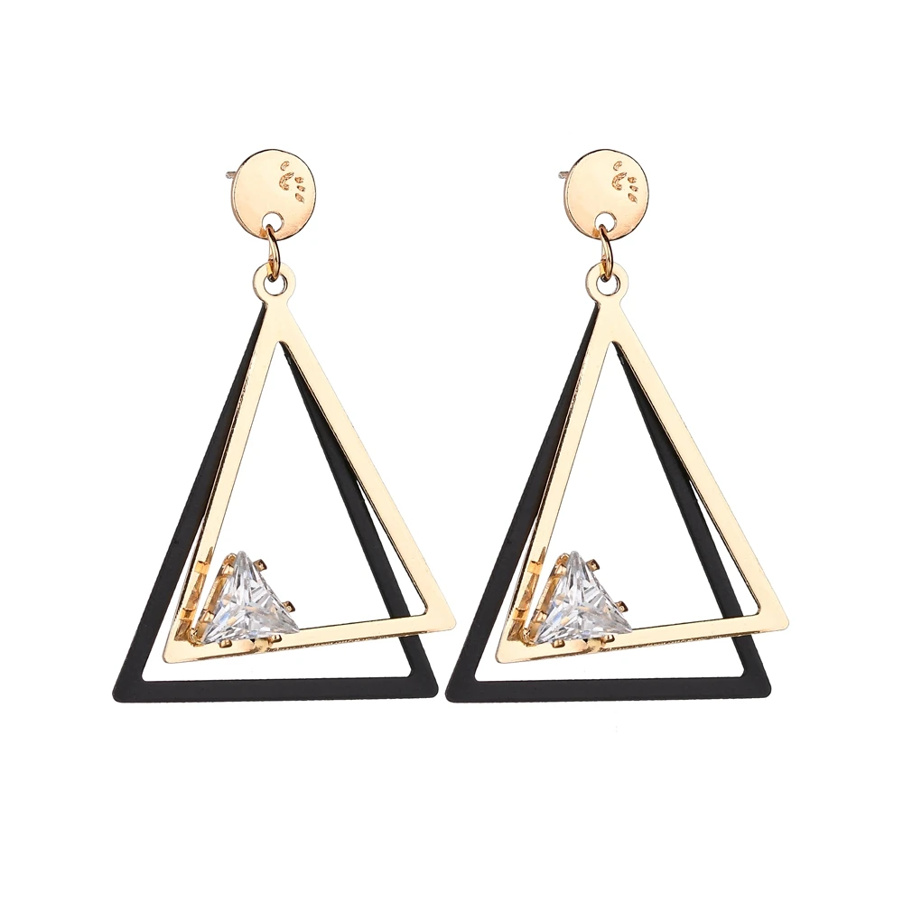 MissCyCy Temperament Geometric Triangle Stud Earrings for Women Crystal Earrings Korean Fashion Jewelry
MissCyCy Temperament Geometric Triangle Stud Earrings for Women Crystal Earrings Korean Fashion Jewelry