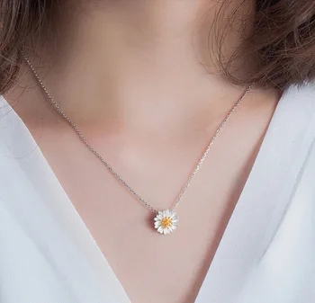 925 Sterling Silver Pendants&Necklaces Daisy Necklace Jewelry Collar Colar de Plata 2019 New Free Shipping Wedding Birthday Gift
925 Sterling Silver Pendants&Necklaces Daisy Necklace Jewelry Collar Colar de Plata 2019 New Free Shipping Wedding Birthday Gift