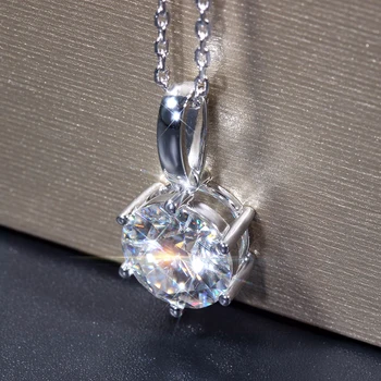 TRANSGEMS 3.0 Carat Lab Grown Moissanite Diamond Solitaire Slide Pendant Solid 18K White Gold for Women
TRANSGEMS 3.0 Carat Lab Grown Moissanite Diamond Solitaire Slide Pendant Solid 18K White Gold for Women