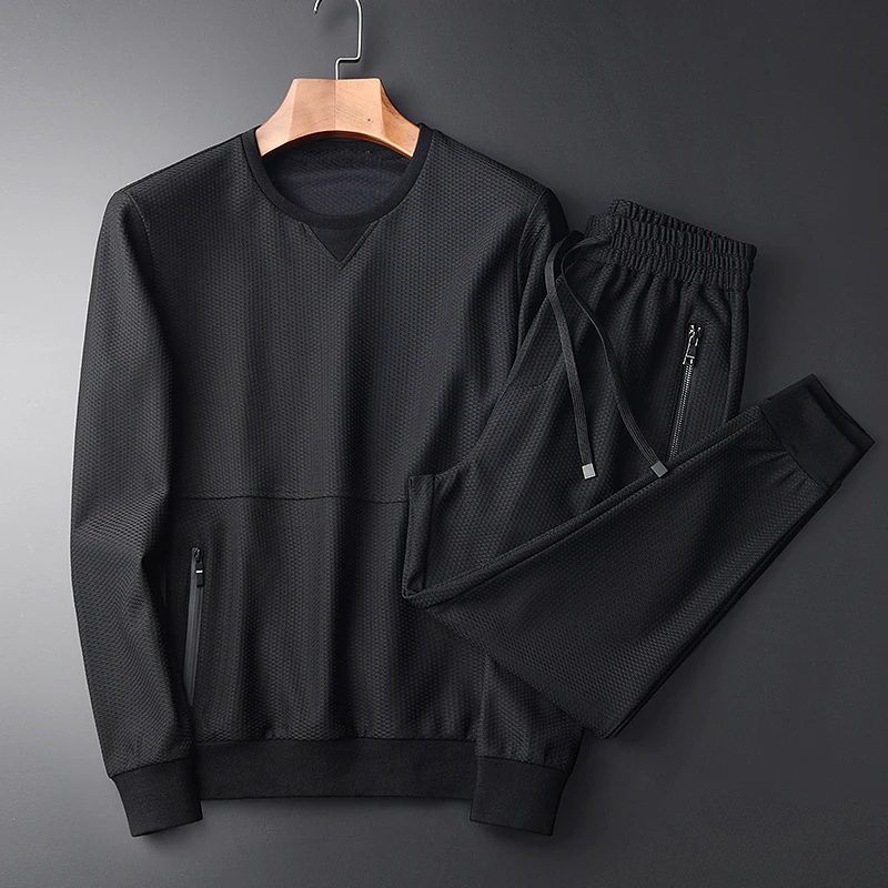Minglu Spring Autumn Men's Sweatshirts Sets New Round Collar Fleece Hoodies (hoodies+pants) Elastic Waistbands Zipper Pants 4XL
Minglu Spring Autumn Men's Sweatshirts Sets New Round Collar Fleece Hoodies (hoodies+pants) Elastic Waistbands Zipper Pants 4XL