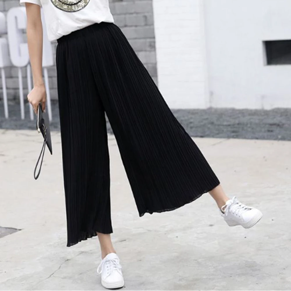 2020 New Summer Spring New Fashion Tide Black Casual Loose Elastic Waist High Pleated Wide Leg Women Chiffon Loose Pants
2020 New Summer Spring New Fashion Tide Black Casual Loose Elastic Waist High Pleated Wide Leg Women Chiffon Loose Pants