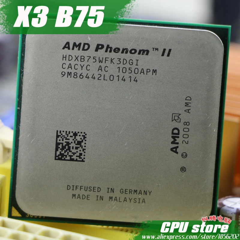 AMD Phenom II X3 B75 CPU Processor Triple-Core (3.0Ghz/ 6M /95W / 2000GHz) Socket am3 am2+ free shipping 938 pin sell X3 720
AMD Phenom II X3 B75 CPU Processor Triple-Core (3.0Ghz/ 6M /95W / 2000GHz) Socket am3 am2+ free shipping 938 pin sell X3 720