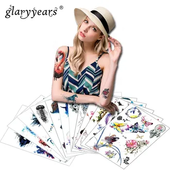 Glaryyears 12 Sheets/Set 15*21cm Temporary Tattoo Sticker Fake Tatoo Flash Tatto Waterproof Small Body Art Men Women PKM12set03
Glaryyears 12 Sheets/Set 15*21cm Temporary Tattoo Sticker Fake Tatoo Flash Tatto Waterproof Small Body Art Men Women PKM12set03