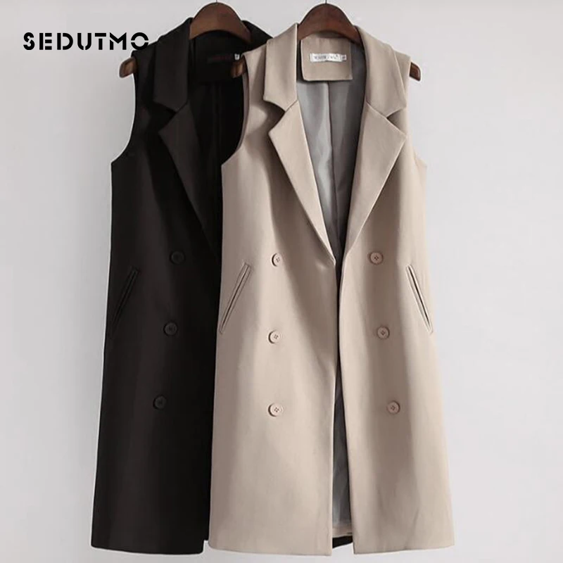 SEDUTMO Autumn Long Vest Women Blazer Streetwear Jacket Vintage Coat Harajuku Winter Black Waistcoat Basic Outerwear ED357
SEDUTMO Autumn Long Vest Women Blazer Streetwear Jacket Vintage Coat Harajuku Winter Black Waistcoat Basic Outerwear ED357