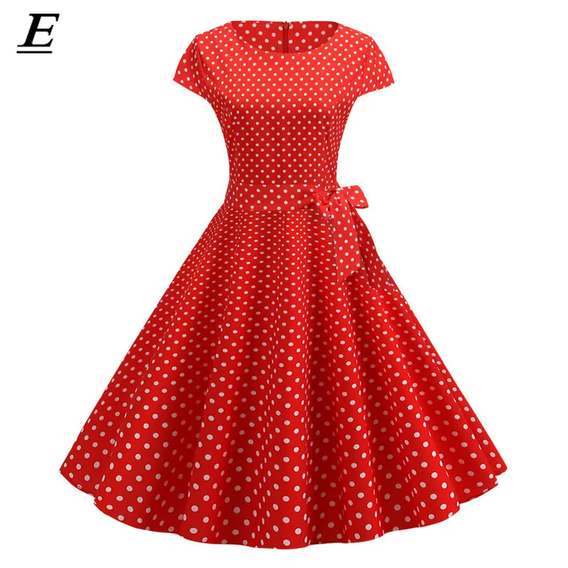 Vintage Polka Dot Dress Women Summer Dresses 2019 New Fashion Short Sleeve O-neck 50s 60s Pinup Rockabilly Dress Big Swing Robes
Vintage Polka Dot Dress Women Summer Dresses 2019 New Fashion Short Sleeve O-neck 50s 60s Pinup Rockabilly Dress Big Swing Robes