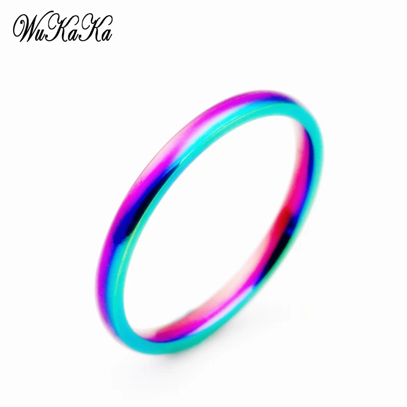 Wukaka 2mm Rainbow LGBT Gay Pride Ring Stainless Steel Lover Couple Friendship lgbt Rings men Jewelry
Wukaka 2mm Rainbow LGBT Gay Pride Ring Stainless Steel Lover Couple Friendship lgbt Rings men Jewelry