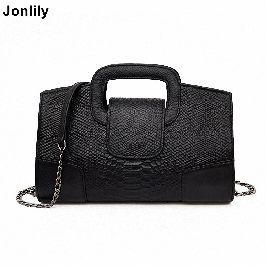 Jonlily women's genuine leather Handbags Tote female fashion serpentine prints leather shoulder bags High Quality Daybag -KG085
Jonlily women's genuine leather Handbags Tote female fashion serpentine prints leather shoulder bags High Quality Daybag -KG085
