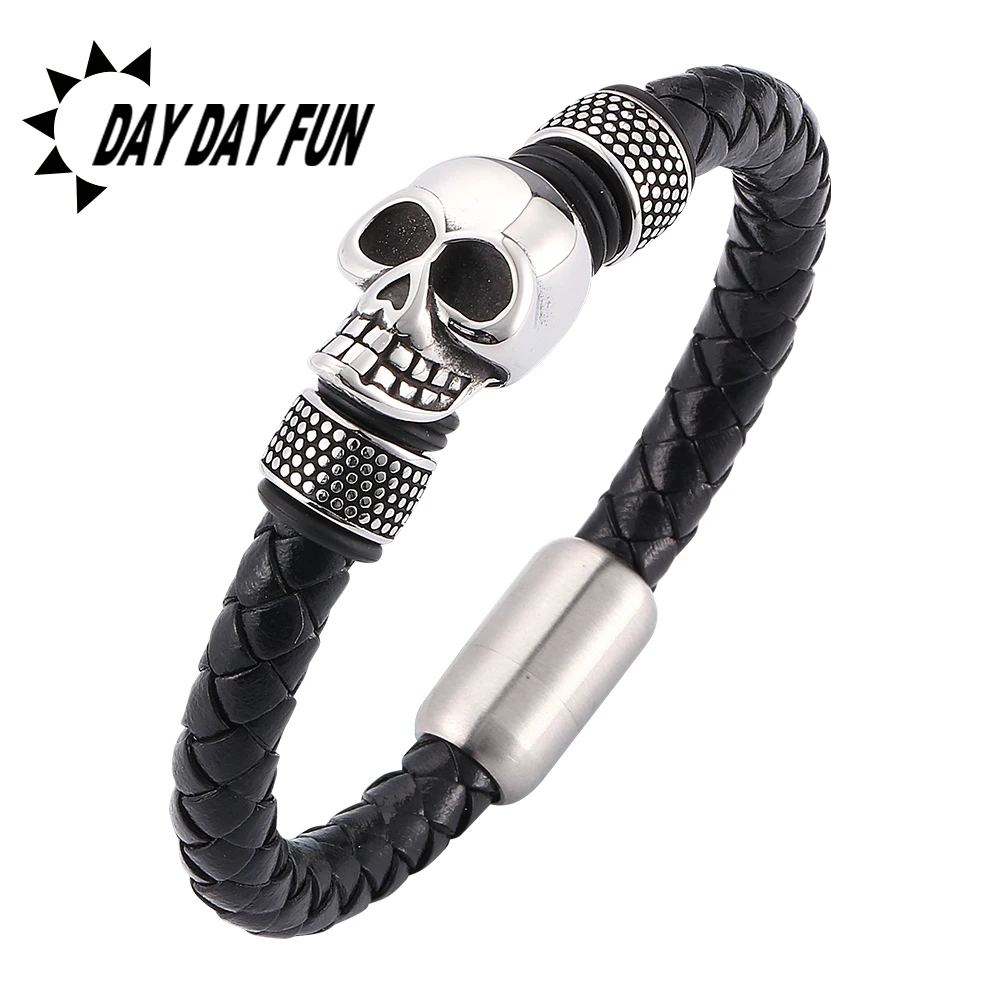 2019 Vintage Retro Rivet Punk Cool Hip Hop Accessorie Leather Skull Skeleton Biker Bracelet Mens Jewelry E0057
2019 Vintage Retro Rivet Punk Cool Hip Hop Accessorie Leather Skull Skeleton Biker Bracelet Mens Jewelry E0057