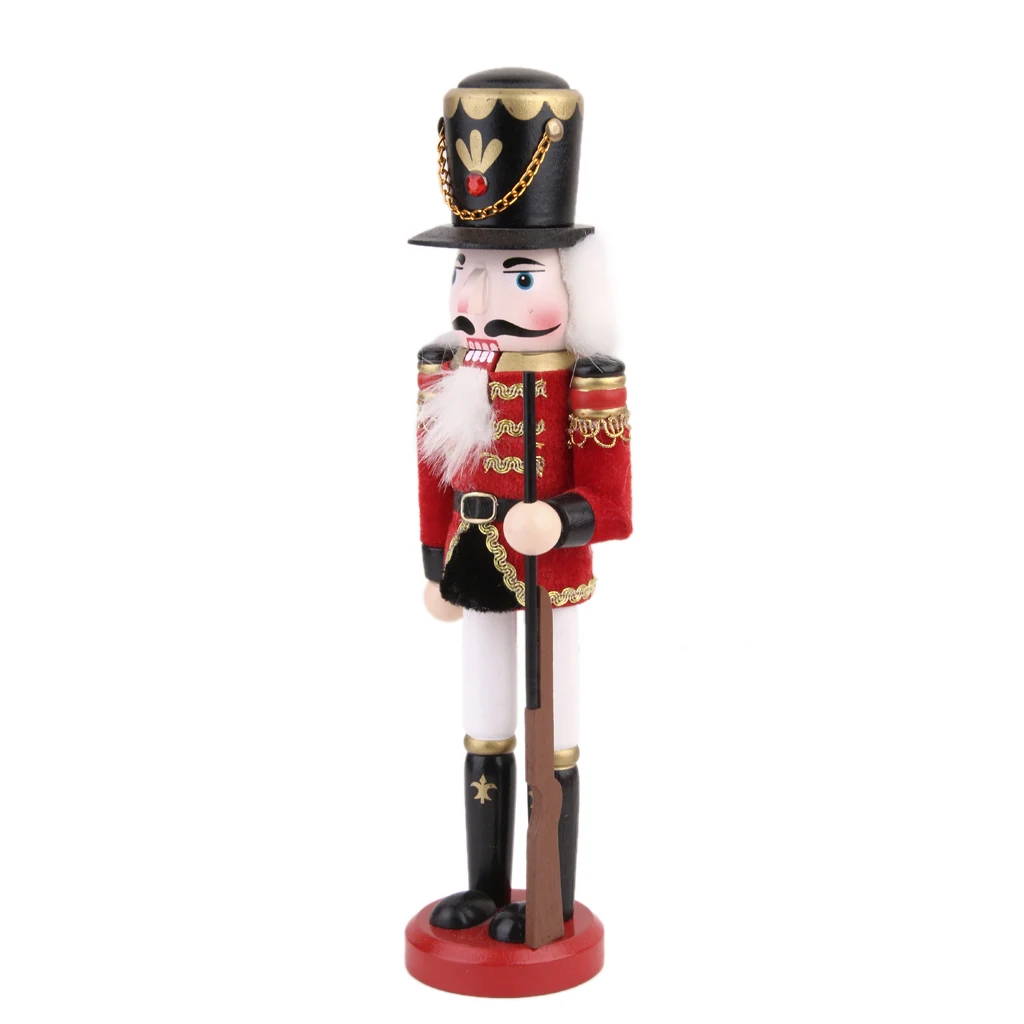 Vintage Wooden Solider Guard Soldier With Nut Craker Gift Toy 30cm