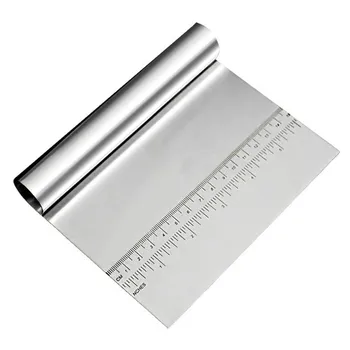 Stainless Steel Pizza Cake Dough Scraper Cutter Baking Pastry Spatulas Fondant Cream Cutting With Measuring Guide Kitchen Tools
Stainless Steel Pizza Cake Dough Scraper Cutter Baking Pastry Spatulas Fondant Cream Cutting With Measuring Guide Kitchen Tools