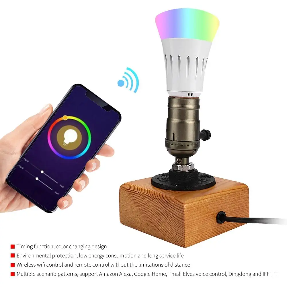 WiFi Smart Table Lamp Dimming Color Remote Control Light Bulb Simple Style Lamp Compatible with Amazon Alexa Google Home IFFTTT
WiFi Smart Table Lamp Dimming Color Remote Control Light Bulb Simple Style Lamp Compatible with Amazon Alexa Google Home IFFTTT