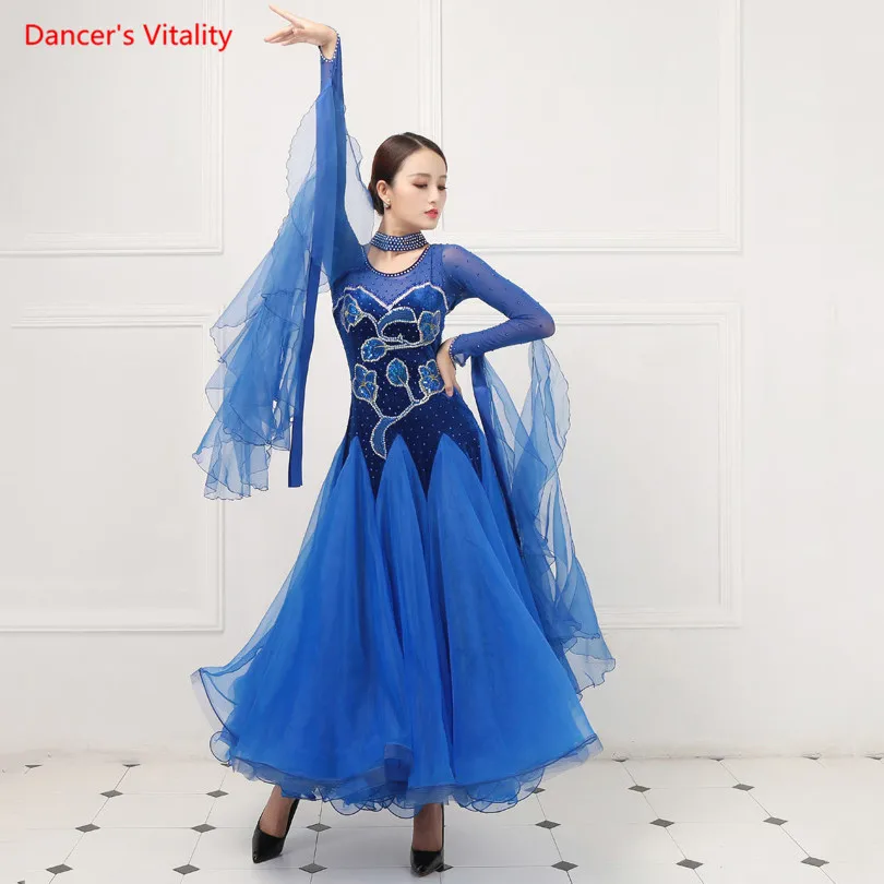 2018 New Ballroom Dance Dresses Women Competition Clothing Senior Diamond Embroidery Dress Lady's Stage Performance Costumes
2018 New Ballroom Dance Dresses Women Competition Clothing Senior Diamond Embroidery Dress Lady's Stage Performance Costumes