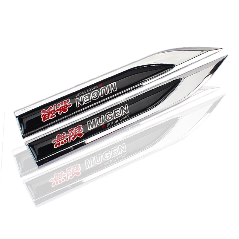 A Pair For Mugen Logo Car Metal Side Blade Fender Protector Sport Stickers Car Refitting Emblem Motorcycle Styling Accessory
A Pair For Mugen Logo Car Metal Side Blade Fender Protector Sport Stickers Car Refitting Emblem Motorcycle Styling Accessory