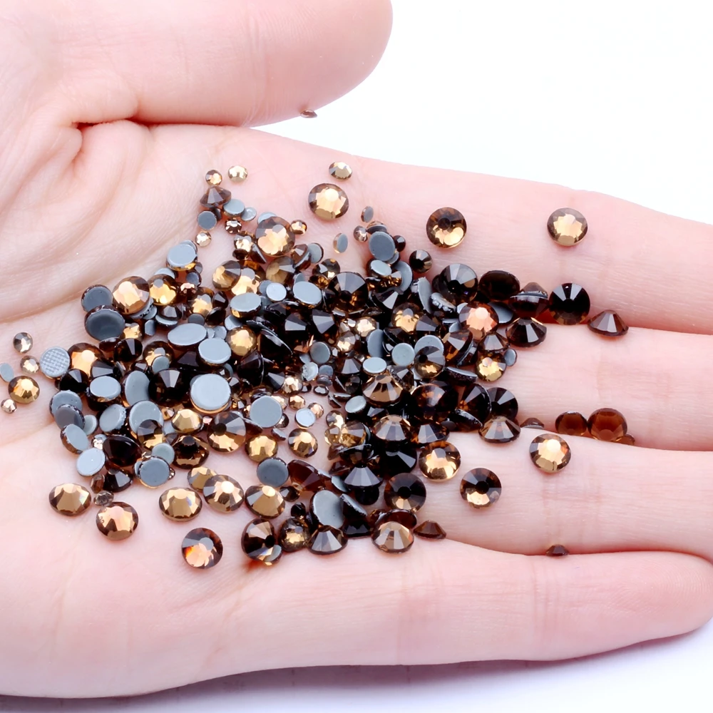 Hotfix Strass 3D Nail Art Decoration Adhesive Rhinestones For Nails Crystal ss6-ss30 And Mixed Smoked Topaz Glass Stone Design
Hotfix Strass 3D Nail Art Decoration Adhesive Rhinestones For Nails Crystal ss6-ss30 And Mixed Smoked Topaz Glass Stone Design