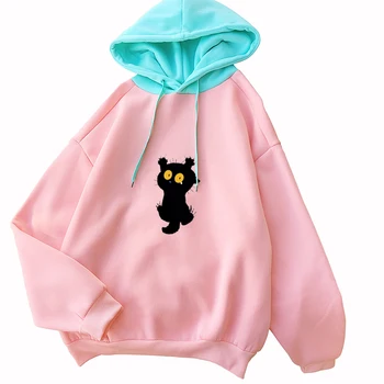 2018 Sudadera Mujer Fashion Women Casual Fleece Hoodies Kawaii Black Cat Jumper Pullover Loose Harajuku Pink Splicing Sweatshirt
2018 Sudadera Mujer Fashion Women Casual Fleece Hoodies Kawaii Black Cat Jumper Pullover Loose Harajuku Pink Splicing Sweatshirt