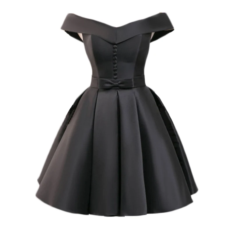 ANGELSBRIDEP Short Black Prom Dress Sexy Formal Party Gown Satin V Neck Mini Prom Dresses With Button Girl Women Lady Dress
ANGELSBRIDEP Short Black Prom Dress Sexy Formal Party Gown Satin V Neck Mini Prom Dresses With Button Girl Women Lady Dress